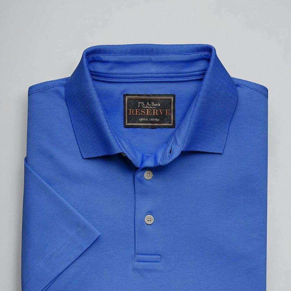 Jos. A.Bank Reserve Collection Traditional Fit Solid Short-Sleeve Polo -size: LT